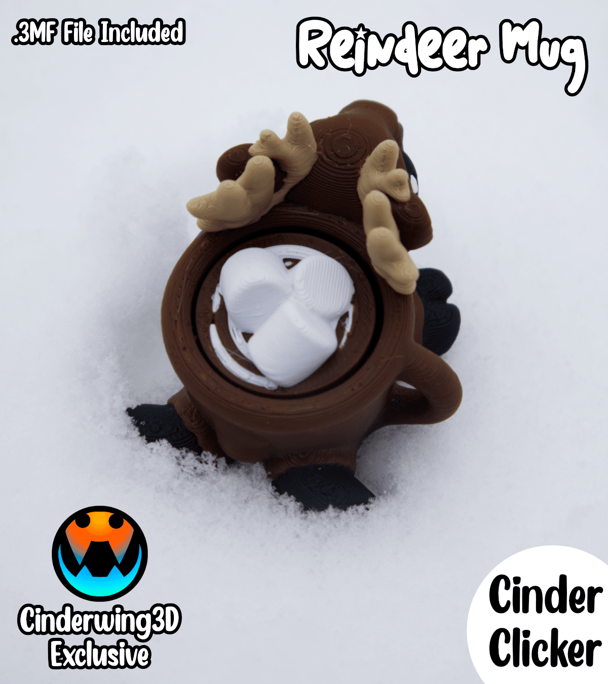 Reindeer Hot Cocoa Clicker 3d model