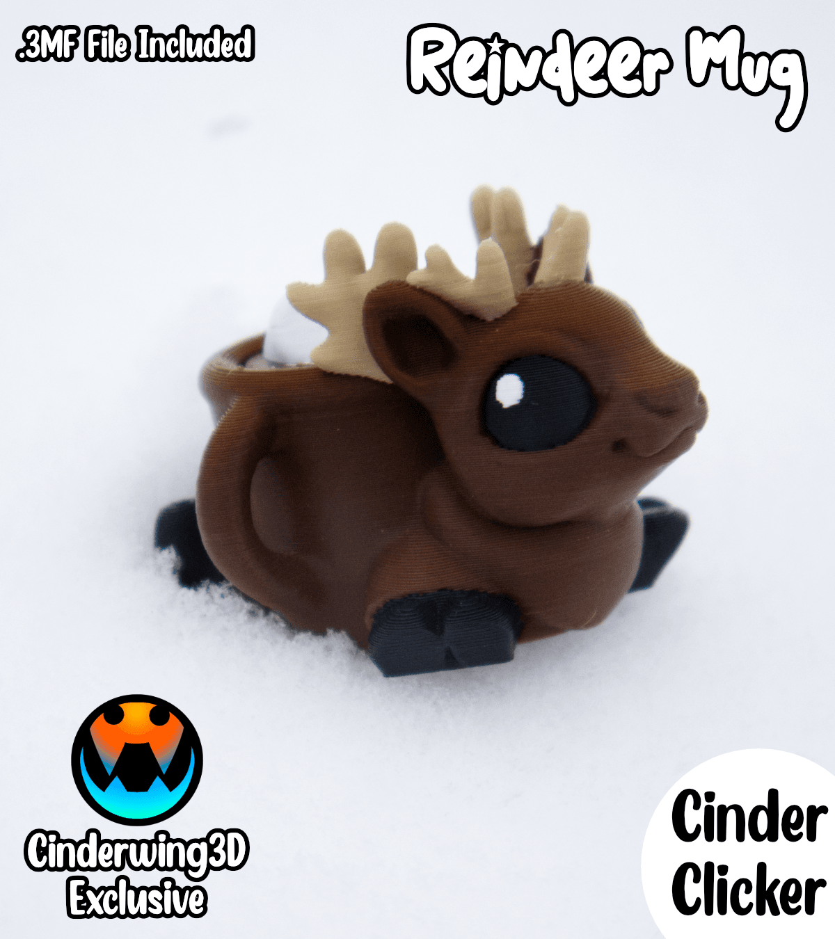 Reindeer Hot Cocoa Clicker 3d model