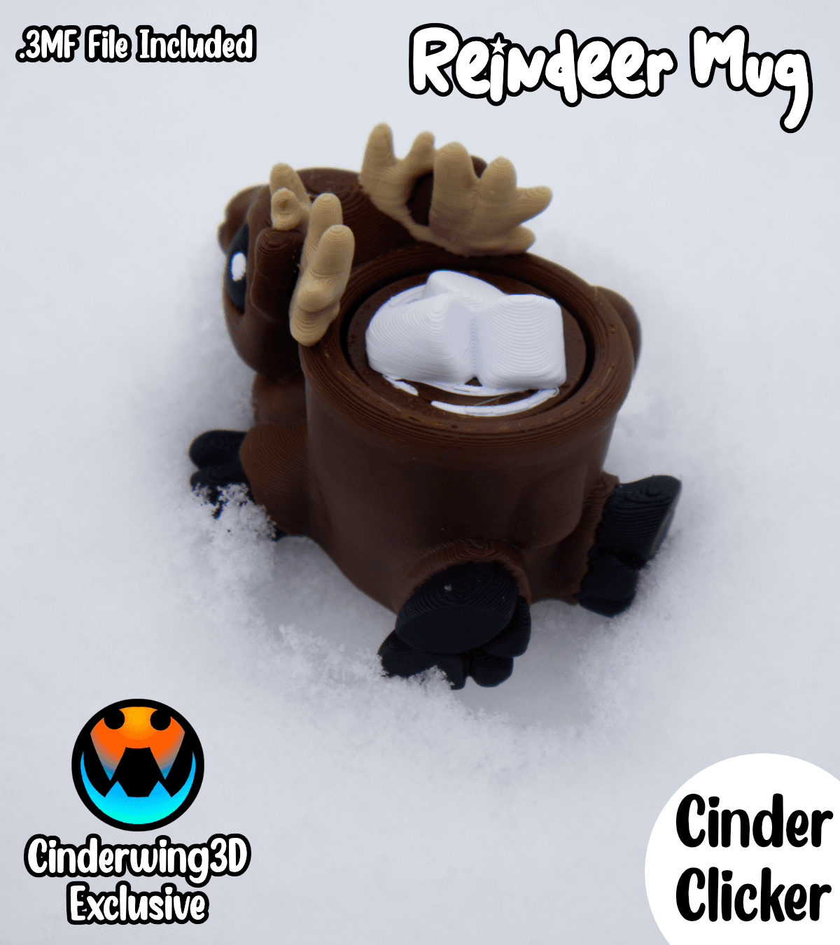 Reindeer Hot Cocoa Clicker 3d model