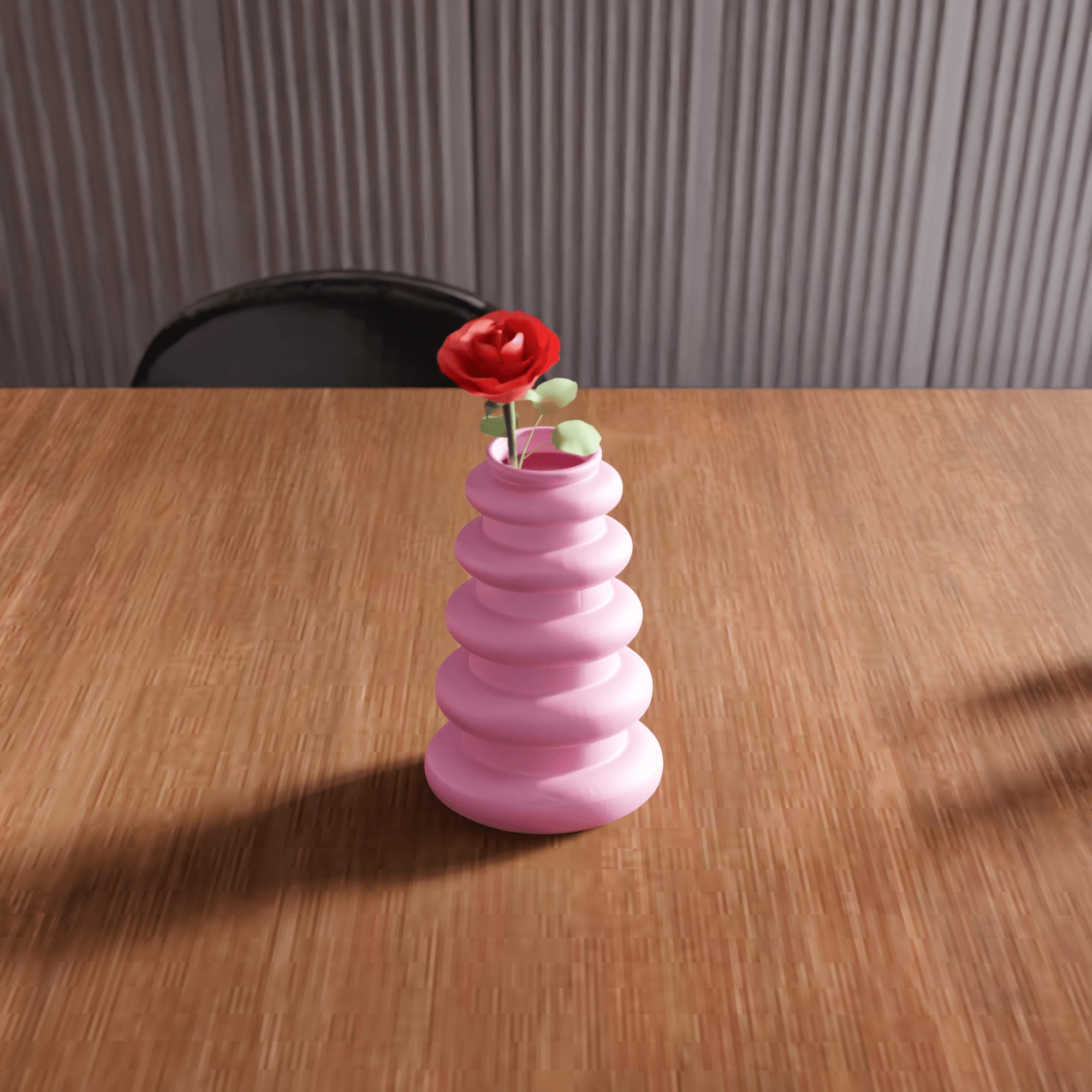 Stacked Torus Tiered Decorative Vase 3d model
