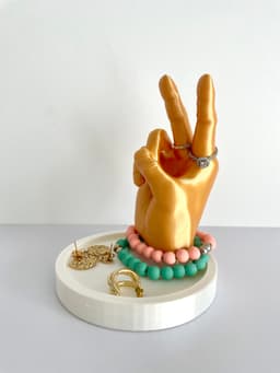 Peace Sign Jewelry Tray / Ring Holder 3d model