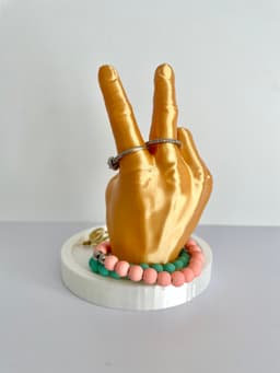 Peace Sign Jewelry Tray / Ring Holder 3d model