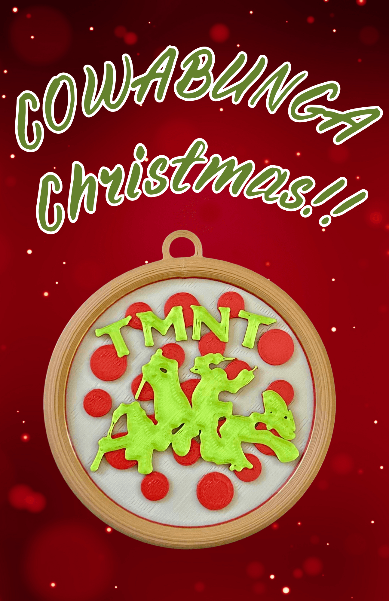 ninja turtle pizza ornament 3d model