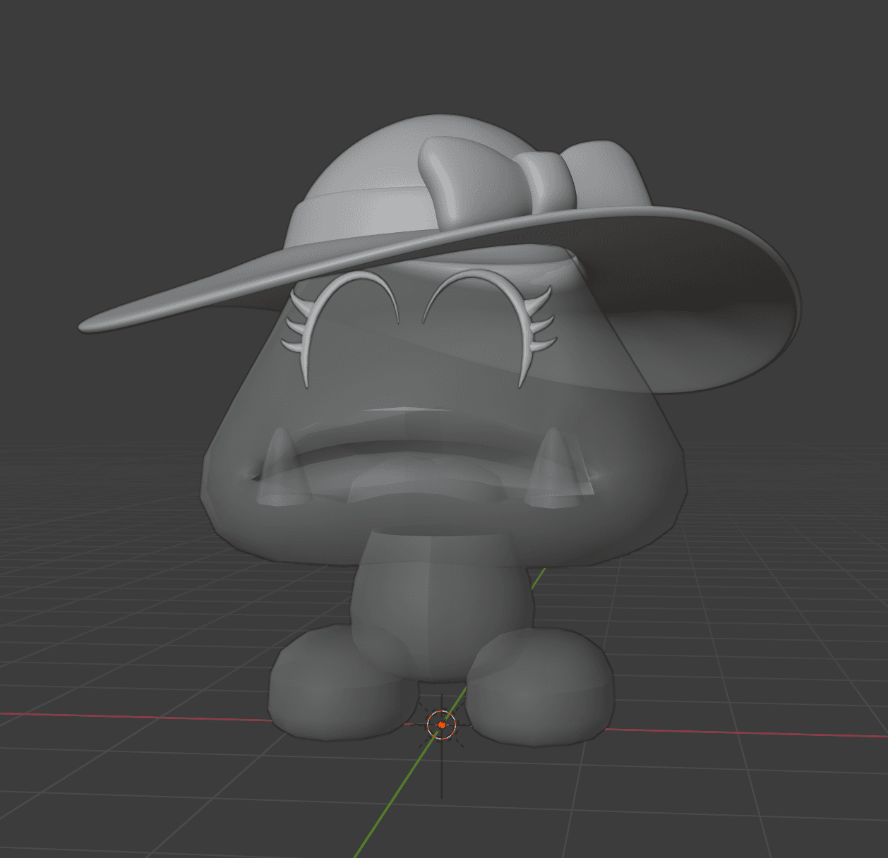 Goombette - Custom WON 2.5 scale figure parts 3d model