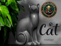 Cat Statue (Pre Supported) 3d model