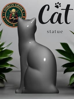 Cat Statue (Pre Supported) 3d model