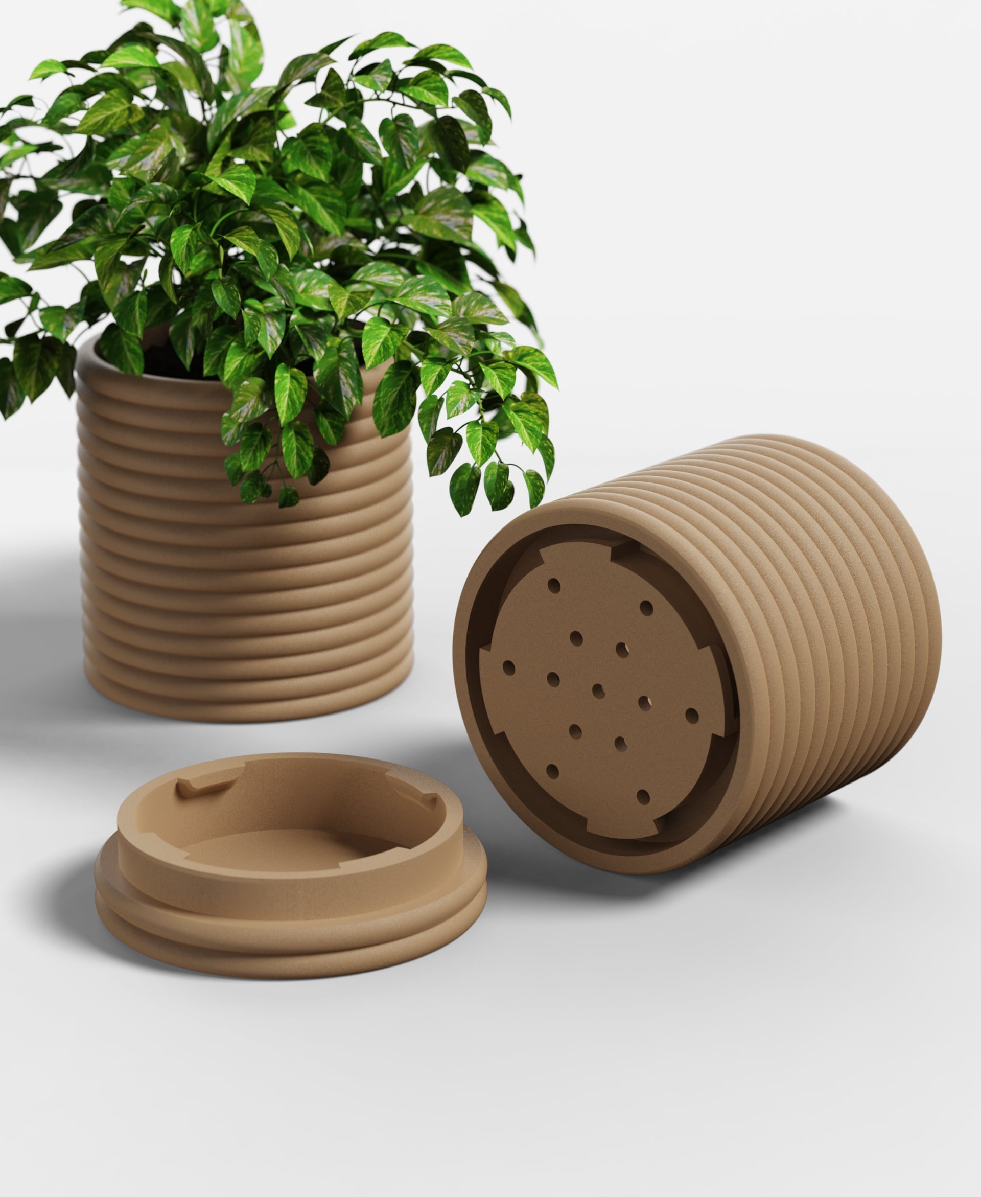 EXTRUSION Collection - Planter Set 3d model