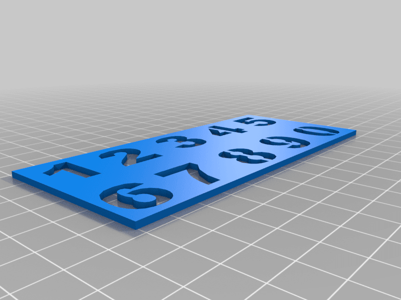 Number Stencil 3d model