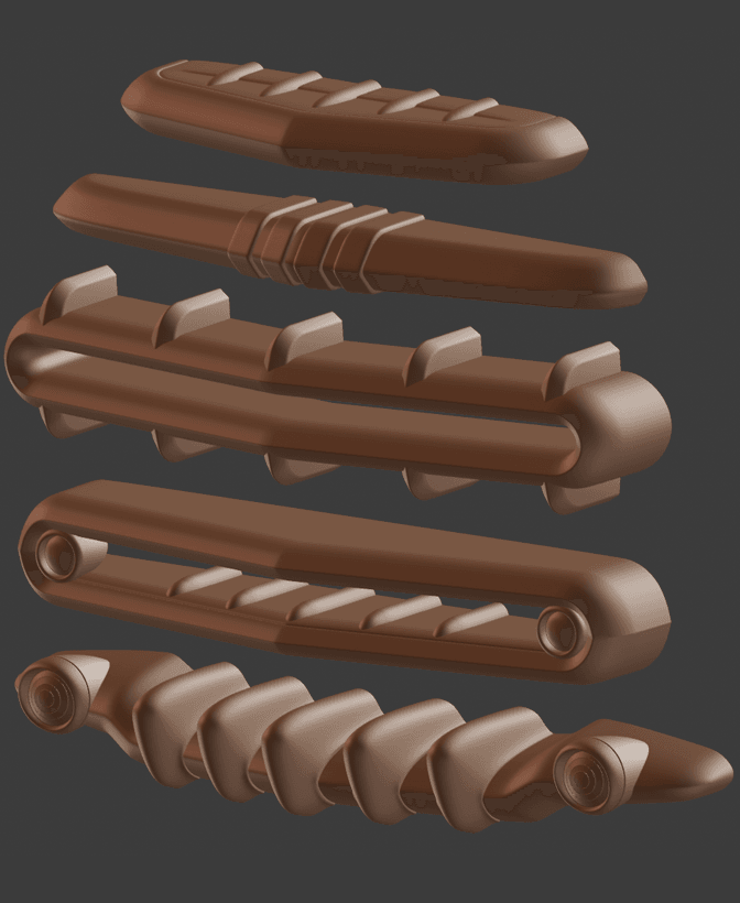 Custom Floating Grille Bar Pack 1 3d model