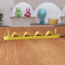 Modular Wall-Mounted Sunglasses and Key Organizer Rack 3d model