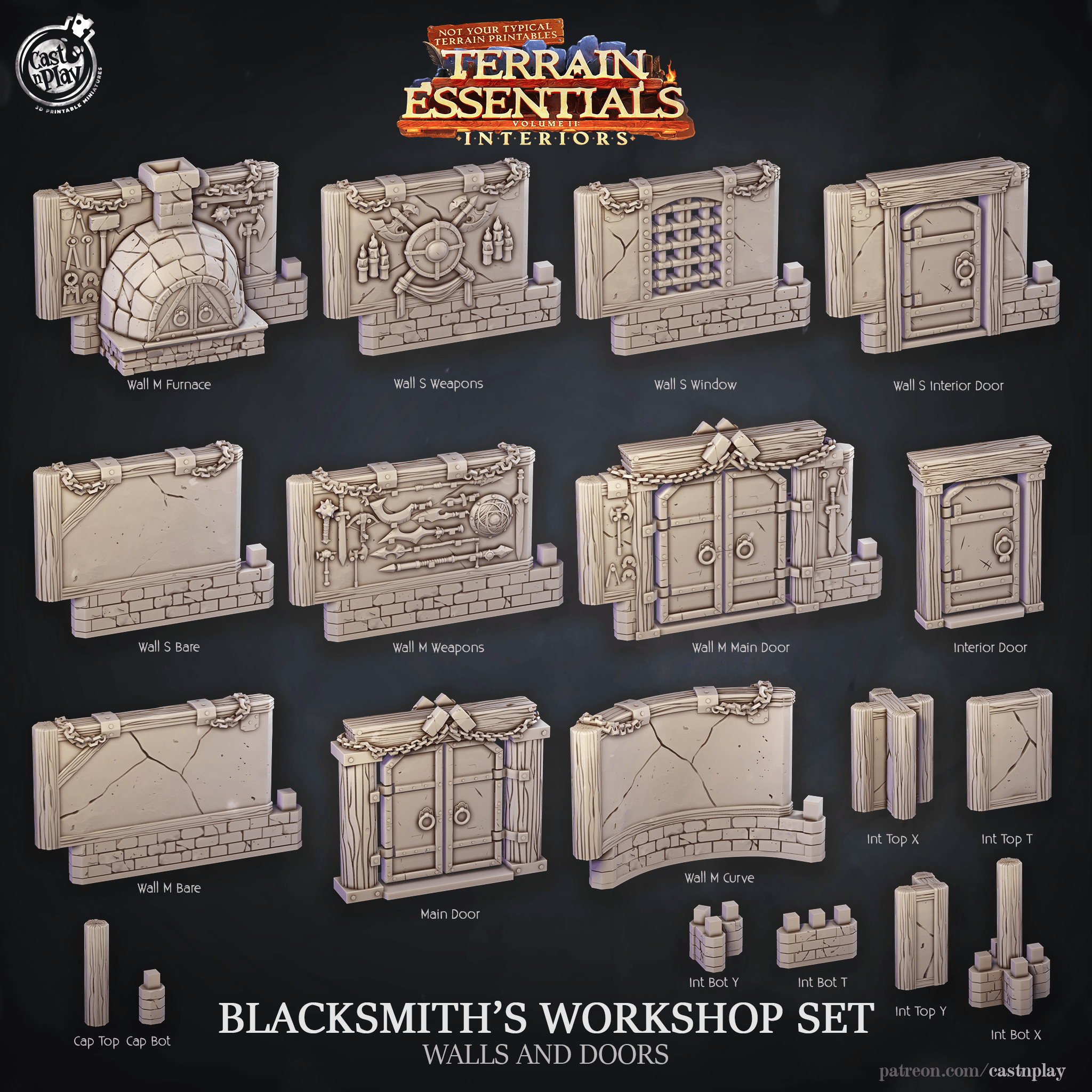 Blacksmith's Workshop Set (Pre-Supported) 3d model