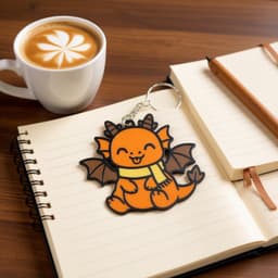 Maplewing – Whimsical Dragon Leaf Keychain | Free STL 3d model