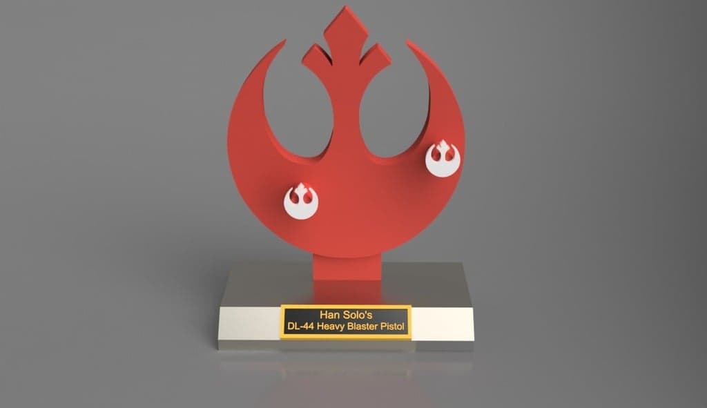 Han Solo Blaster Stand Star Wars 3d model
