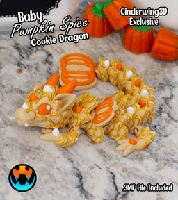 Baby Pumpkin Spice Cookie Dragon 3d model