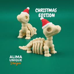 Tiny Skeleton Brachiosaurus / Articulated Fidget Toy 3d model