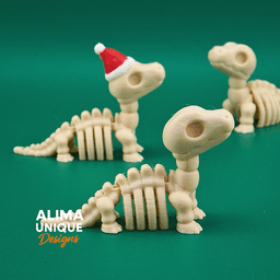Tiny Skeleton Brachiosaurus / Articulated Fidget Toy 3d model