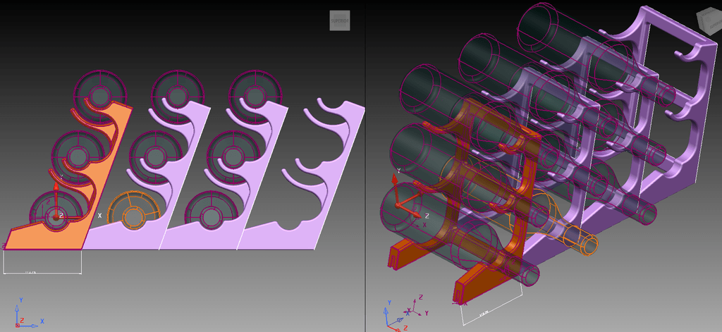 Modular bottle rack 3d model