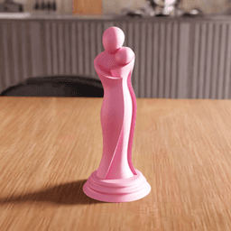 Abstract Mother and Child Statue 3d model