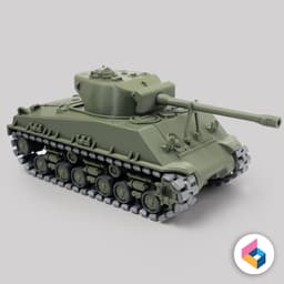 M4A3E8 Sherman - Fury 3d model