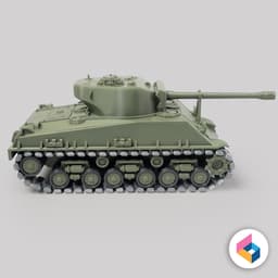 M4A3E8 Sherman - Fury 3d model