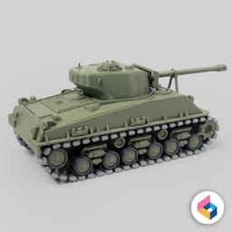 M4A3E8 Sherman - Fury 3d model
