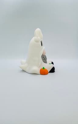 Ghost Gnome with Pumpkins 3d model