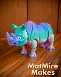 Rhinoceros - Articulated Figure 3d model