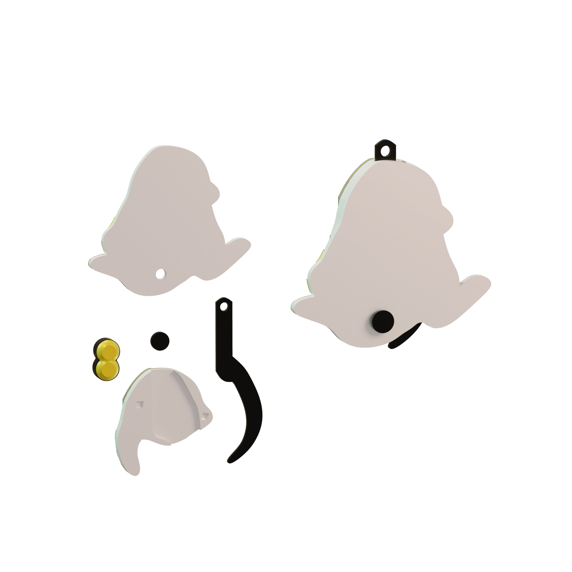 Funny Cat Keychain 3d model