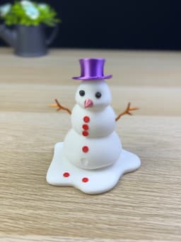 Melting snowman 3d model