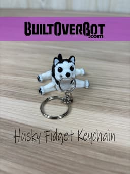 Husky Fidget Keychain 3d model