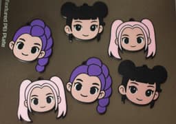 Huntrix KPop Demon Hunters Keychains 3d model
