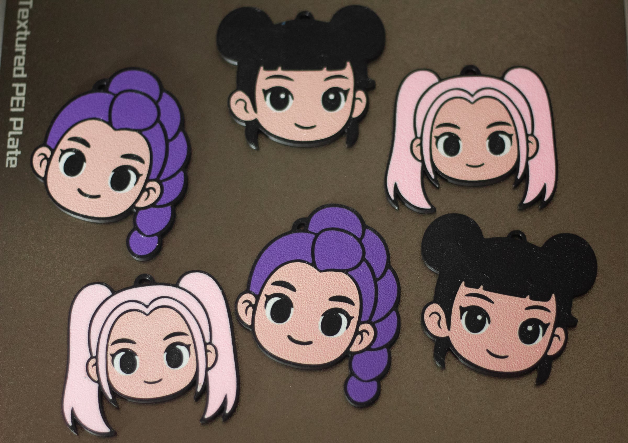 Huntrix KPop Demon Hunters Keychains 3d model
