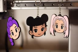 Huntrix KPop Demon Hunters Keychains 3d model
