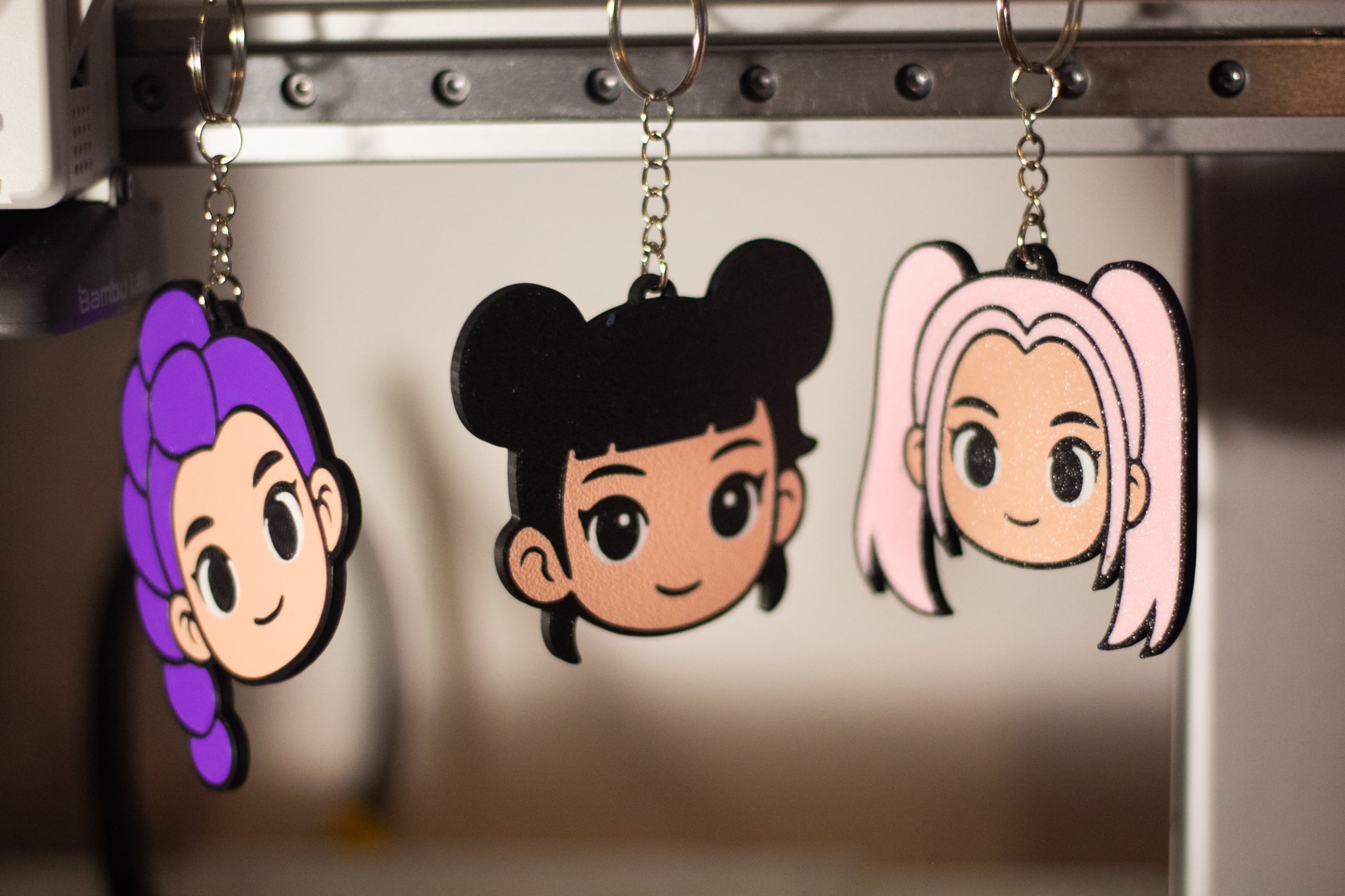 Huntrix KPop Demon Hunters Keychains 3d model
