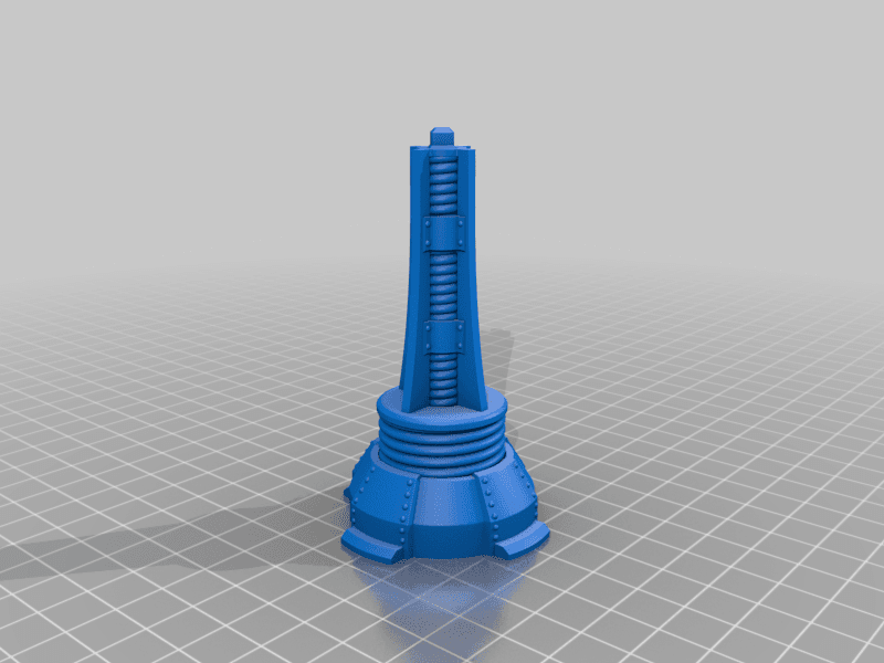 Steampunk Tesla Coil Tower Miniature 3d model