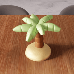 Palm Tree Decor - Tropical Mini Tree Home Accent 3d model
