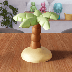 Palm Tree Decor - Tropical Mini Tree Home Accent 3d model