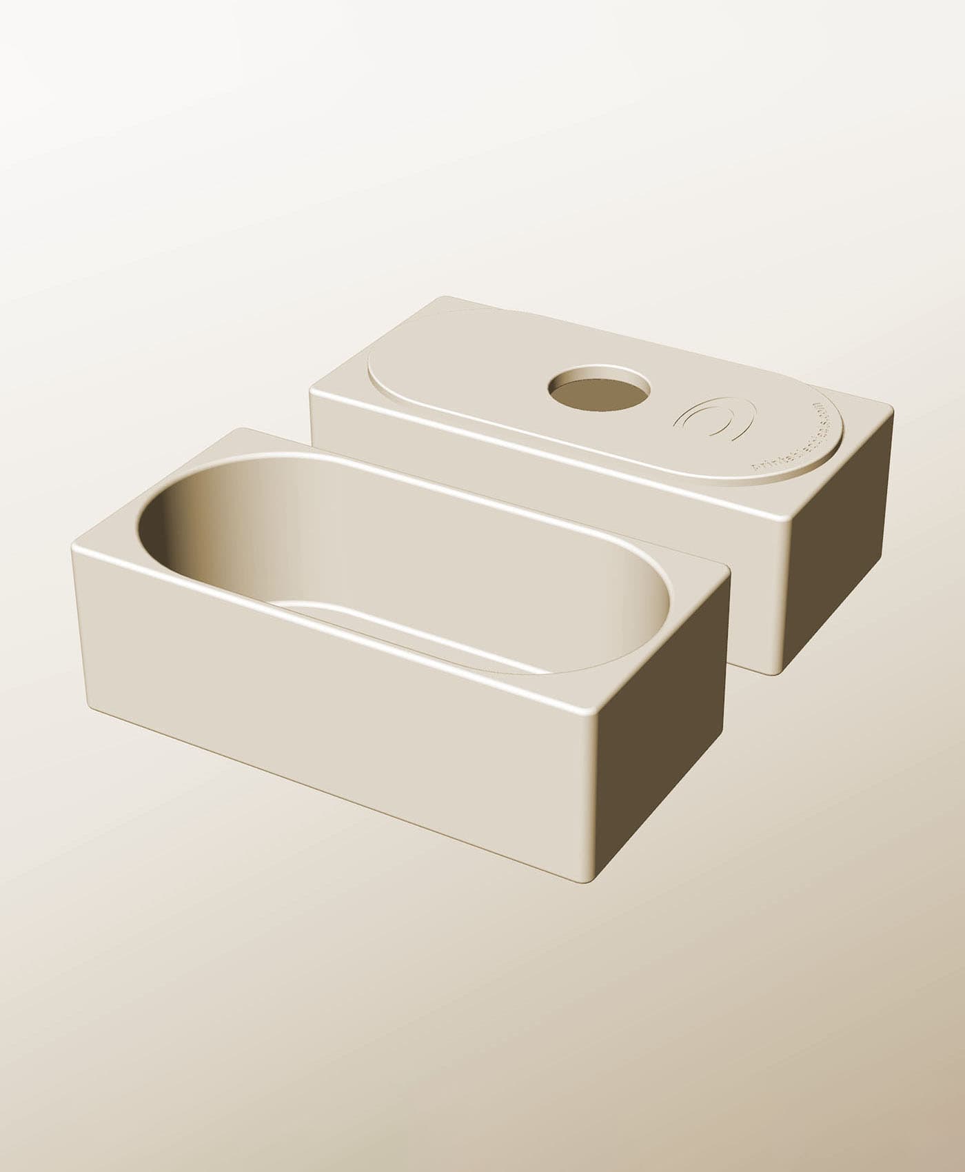 CX96-70-P Pierced container modular stackable module bin box 3d model