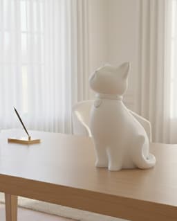 Re-Usable White Cat Piggybank 3d model