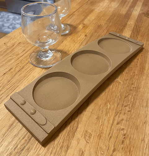 Bourbon Tasting Board 3d model
