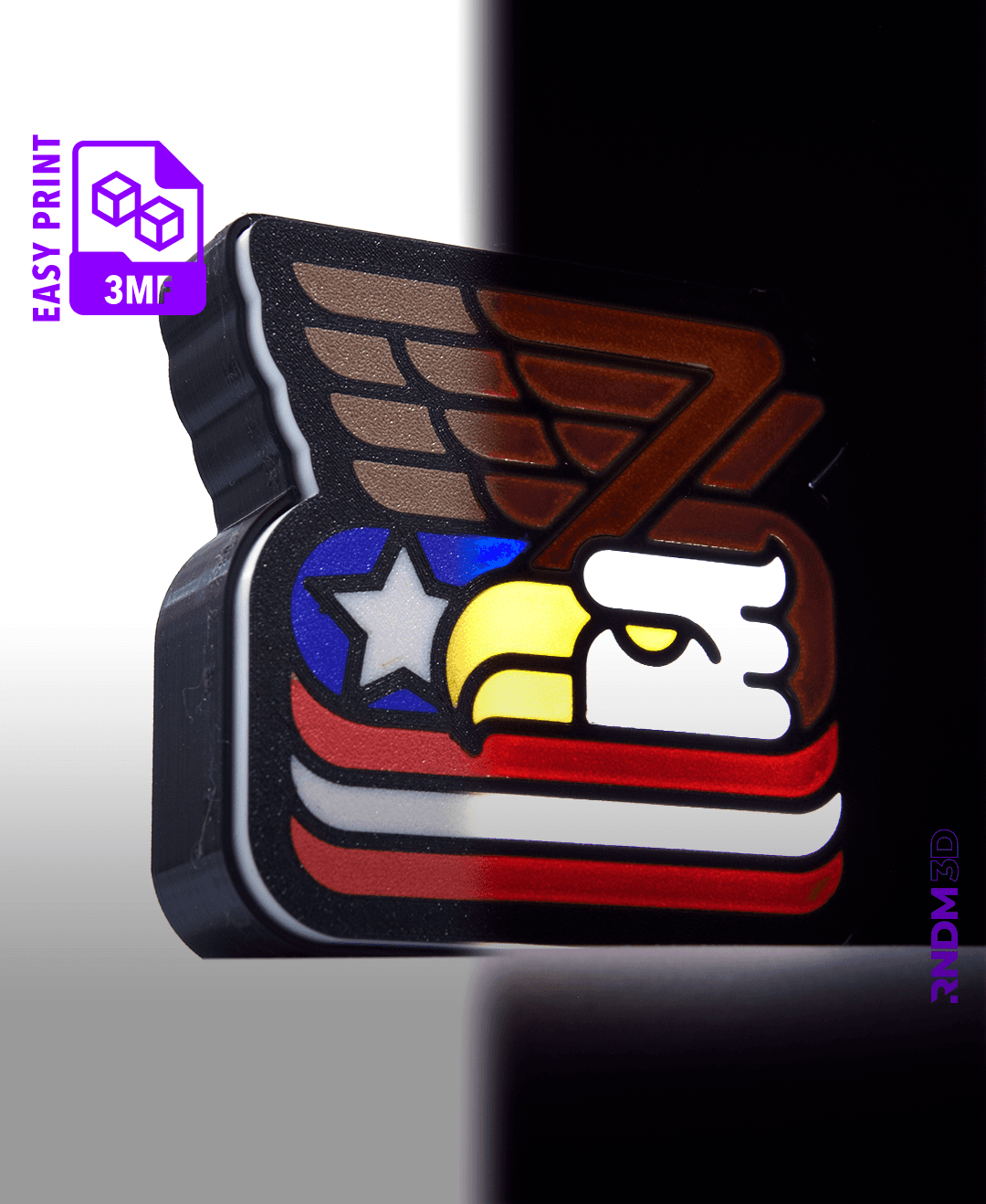 Stars&Eagle - Thanksgiving LightBox *by RNDM3D* 3d model