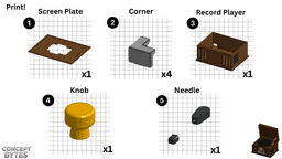 Vintage Record Player 3d model