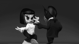 Twist Contest: Cartoon Pulp Fiction Dance Duo 3d model