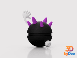 Pyukumuku Poke Ball 3d model