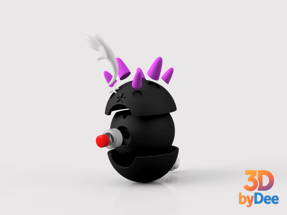 Pyukumuku Poke Ball 3d model