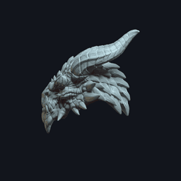 Dragon v1 Action Figure Head 3d model