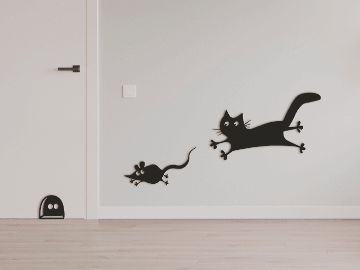 Mouse and Cat 3d model