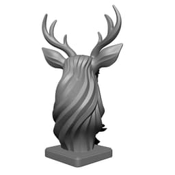 Mystical gazelle Minimalist Bust 3d model