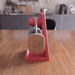 Modern Headphone Stand with Integrated Tray 3d model
