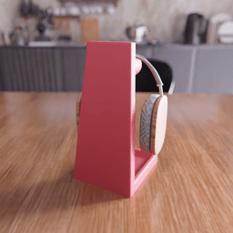 Modern Headphone Stand with Integrated Tray 3d model